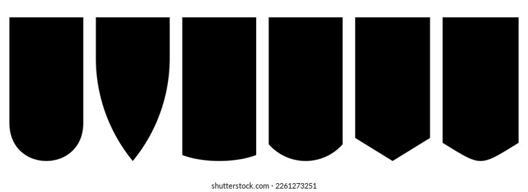 Set of vintage label and badges shape collections. Vector illustration. Black template for patch, insignias, overlay.