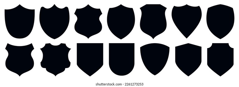 Set of vintage label and badges shape collections. Vector illustration. Black template for patch, insignias, overlay.