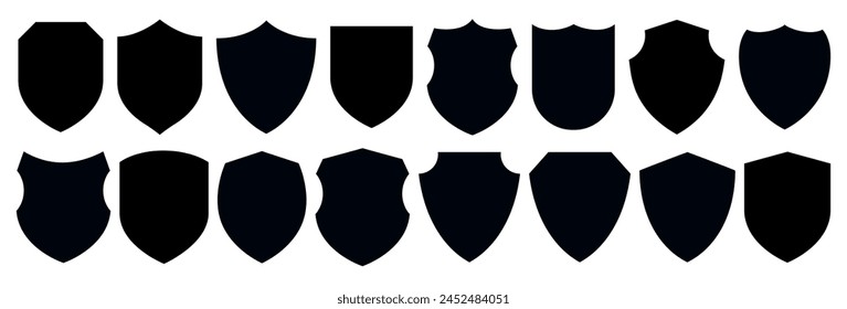 Set of vintage label and badges shape collections. Vector illustration. Black template for patch, insignias, overlay.