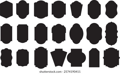 Set of vintage label and badges shape collections. Vector illustration on white background