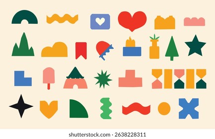 Set of vintage label and badges shape collections. Vector illustration. Black template for patch, insignias