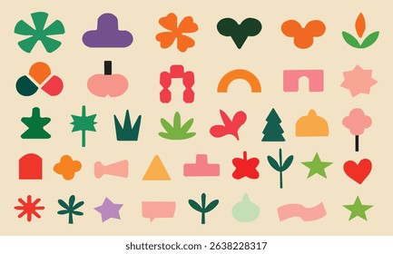 Set of vintage label and badges shape collections. Vector illustration. Black template for patch, insignias