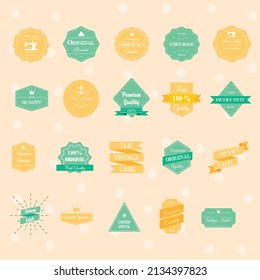 conjunto de vectores de diseño de etiquetas vintage