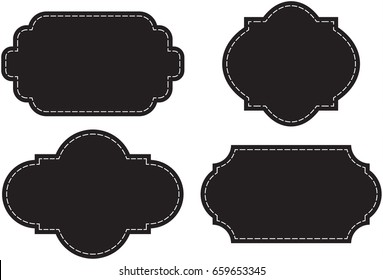 Set of vintage label frames