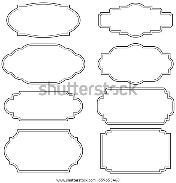 Set Vintage Label Frames Stock Vector (Royalty Free) 659653468