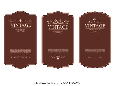 set of vintage label old fashion. Banner vintage.