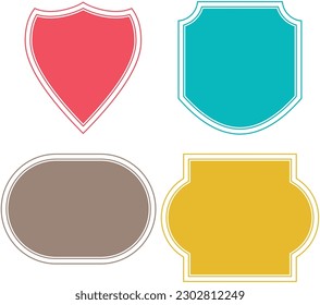 Conjunto de formas vintage de etiquetas