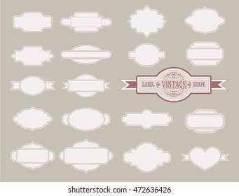 A set of vintage label shapes. Vector elements