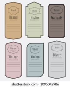 Set of vintage label vector illustration layout template design