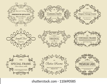 Set of vintage labels