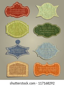 Set of vintage labels