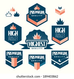 Set of vintage labels