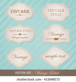 Set of vintage labels