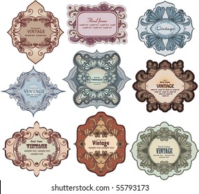 Set Vintage Labels Stock Vector (Royalty Free) 55793173 | Shutterstock