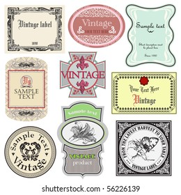 Vector Vintage Items Label Art Nouveau Stock Vector (Royalty Free ...