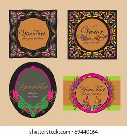 set vintage labels