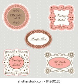 set of vintage labels