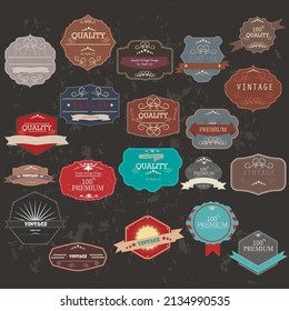 conjunto de diseños de etiquetas vintage