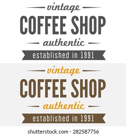 Set of vintage labels, emblems, and logo templates of coffee shop, cafe, cafeteria, bar or restaurant