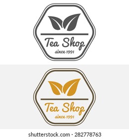 Set of vintage labels, emblems, and logo templates of coffee shop, tea shop, cafe, cafeteria, bar or restaurant