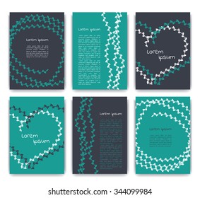 Set of vintage labels, frames, floral patterns and brochures. Vector design templates collection for banners, flyers, placards and posters