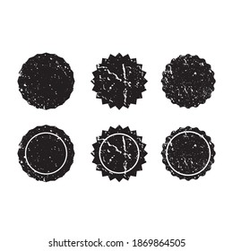 Set of Vintage labels. Grunge Vector Badge. Rounded shape.