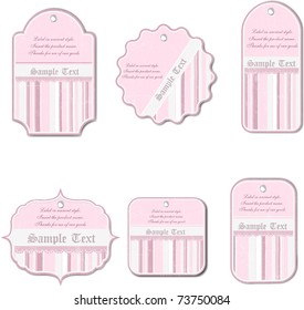 set of vintage labels isolated on white background