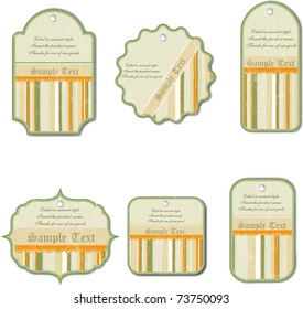 set of vintage labels isolated on white background