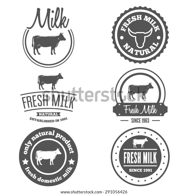 Set Vintage Labels Logo Emblem Templates Stock Vector (Royalty Free ...