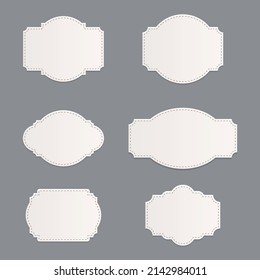 set of vintage labels old fashion. banner illustration vector.