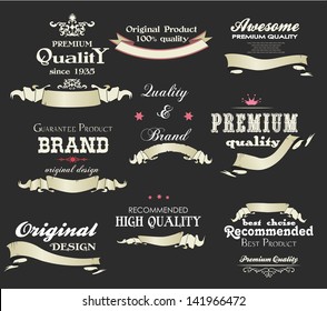 set of vintage labels, premium quality