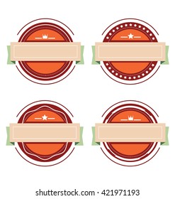 Set of vintage labels for template in vector.