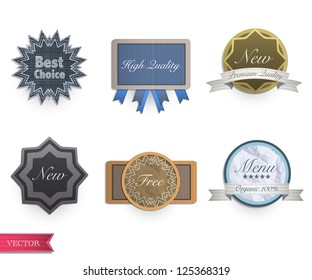 Set of vintage labels. Vector design.