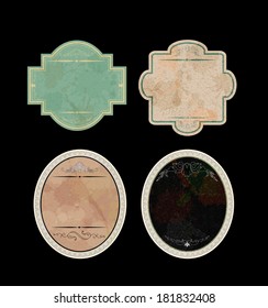 set of vintage labels, vector illustration