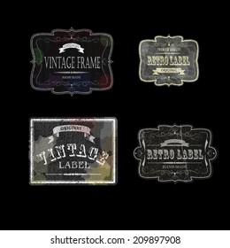 set of vintage labels, vector illustration