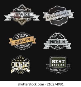 set of vintage labels, vector illustration