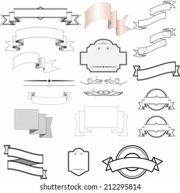 set of vintage labels, vector illustration