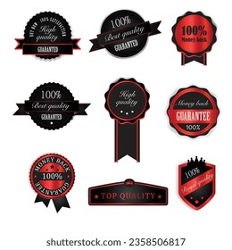 set of vintage labels, vector illustration
