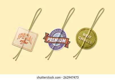 set of vintage labels, vector illustration