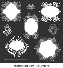 Set of vintage labels. Vector templates