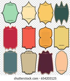 Set of Vintage labels. Vintage vertical frames. Vector illustration