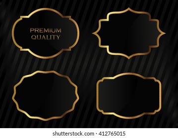 Set of vintage labels.Retro frames.