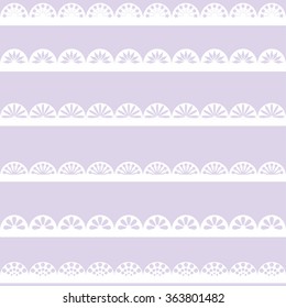 Set of vintage lace borders. Image in lilac tones.