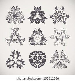 Set of vintage lace patterns