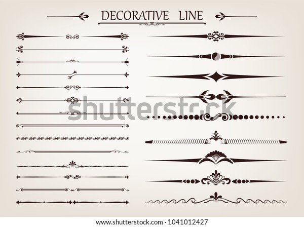 美しいフィリグリーとビンテージラインのセット 装飾的なレトロなフレーム 装飾的なアンティークな縁 ベクターイラスト のベクター画像素材 ロイヤリティ フリー Shutterstock