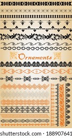Set of vintage lines