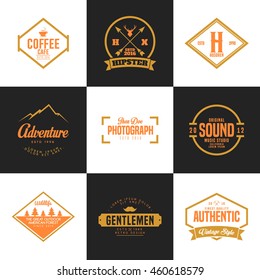 Set of Vintage Logo and Badge. Vintage design element, logo, badge, brand, identity, object and label vector illustration