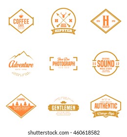 Set of Vintage Logo and Badge. Vintage design element, logo, badge, brand, identity, object and label vector illustration
