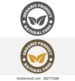 Set of vintage logo, label, badge and logotype elements for organic and natural companies, corporates, cosmetics and food