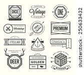 set of vintage logos, badges and labels, vector illustration